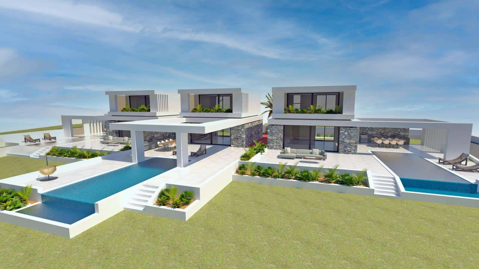 COMPLEX WITH 3 VILLAS IN HANIOTI
