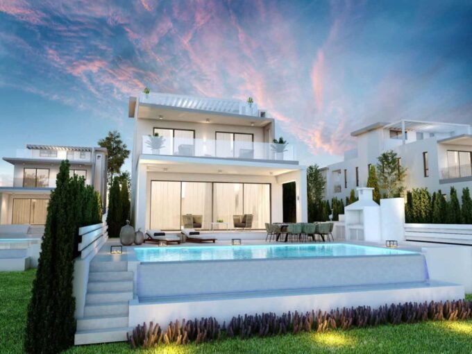 Beach-Front Villa with Roof Garden in Larnaca, Cyprus