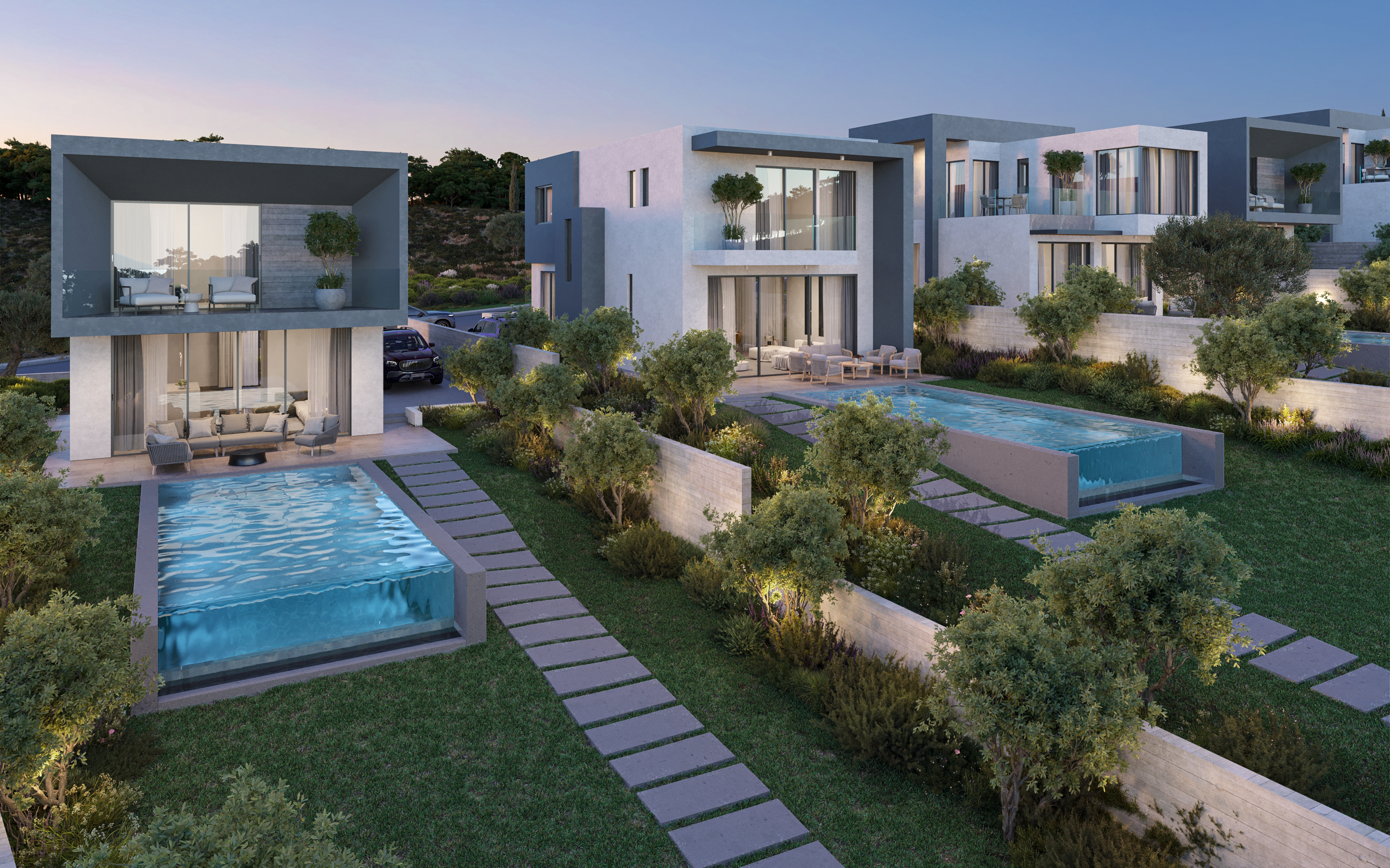 17 exclusive two-story homes in Paphos