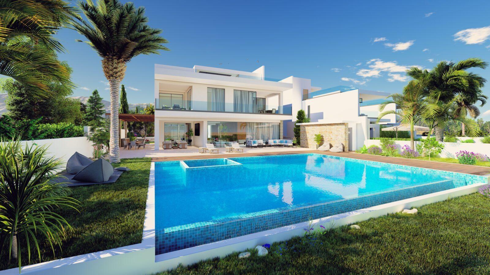 4 Bedroom Beachfront Villas in Paphos, Cyprus