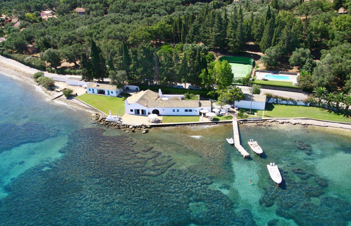 UNIQUE WATERFRONT LAND OF 110,000 SQ.M WITH 4 VILLAS IN CORFU, GREECE FOR SALE