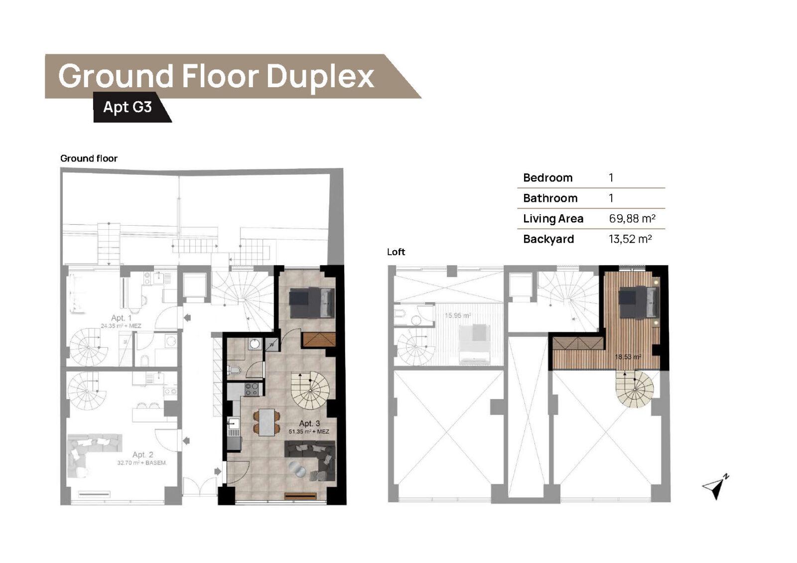 Ground Floor Apt G3 Duplex